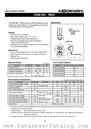 KSM-2003TM2E datasheet pdf Kodenshi Corp