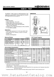 KSM-912TH5T datasheet pdf Kodenshi Corp