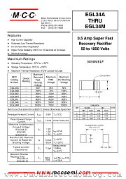 EGL34D datasheet pdf MCC