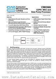 CMX989 datasheet pdf CML