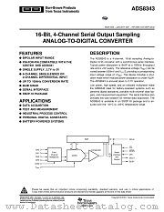 ADS8343 datasheet pdf Burr Brown