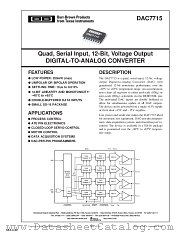 DAC7715 datasheet pdf Burr Brown