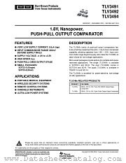 TLV3491 datasheet pdf Burr Brown