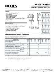 FR801 datasheet pdf Diodes