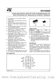 HCF4066B datasheet pdf ST Microelectronics