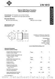 2N1613 datasheet pdf AEG-TELEFUNKEN