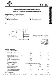 2N1893 datasheet pdf AEG-TELEFUNKEN