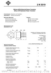 2N3019 datasheet pdf AEG-TELEFUNKEN