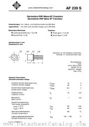 AF239S datasheet pdf AEG-TELEFUNKEN