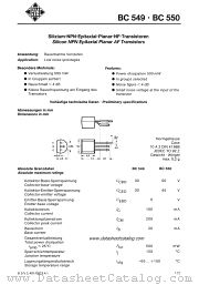 BC549C datasheet pdf AEG-TELEFUNKEN