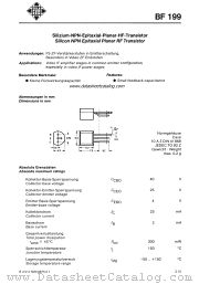 BF199 datasheet pdf AEG-TELEFUNKEN