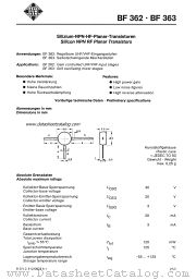 BF363 datasheet pdf AEG-TELEFUNKEN