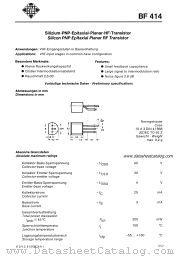 BF414 datasheet pdf AEG-TELEFUNKEN