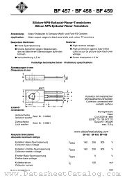 BF458 datasheet pdf AEG-TELEFUNKEN