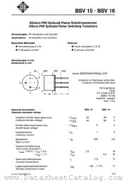 BSV16-16 datasheet pdf AEG-TELEFUNKEN