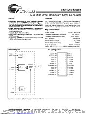 CY26501/CY26502 datasheet pdf Cypress