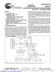 CY62127DV18 datasheet pdf Cypress