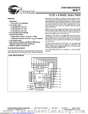 CY62148CV33 datasheet pdf Cypress