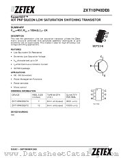 ZXT10P40DE6 datasheet pdf Diodes