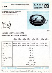 GT150/3 datasheet pdf IPRS Baneasa