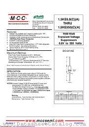 1.5KE480 datasheet pdf Micro Commercial Components