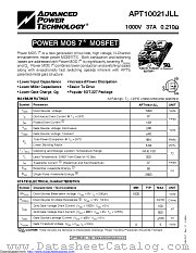 APT10021JLL datasheet pdf Microsemi