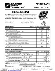 APT10025JVR datasheet pdf Microsemi