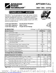 APT30M17JLL datasheet pdf Microsemi