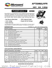 APT50M85JVFR datasheet pdf Microsemi