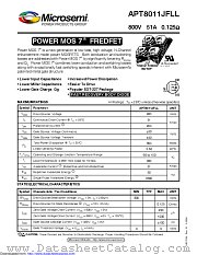 APT8011JFLL datasheet pdf Microsemi