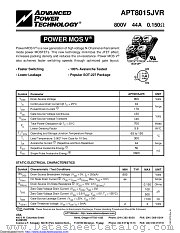 APT8015JVR datasheet pdf Microsemi