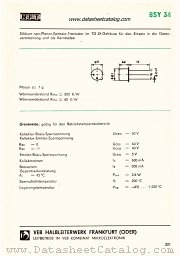 BSY34 datasheet pdf RFT