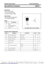 2SD553 datasheet pdf Savantic