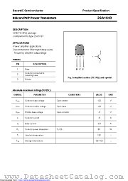 2SA1940 datasheet pdf Savantic