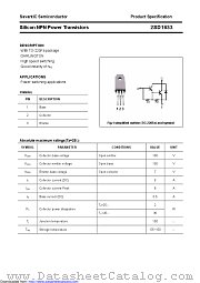 2SD1633 datasheet pdf Savantic