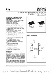 M29F400T-90N1R datasheet pdf ST Microelectronics