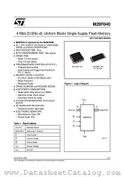 M29F040-120XN5TR datasheet pdf ST Microelectronics